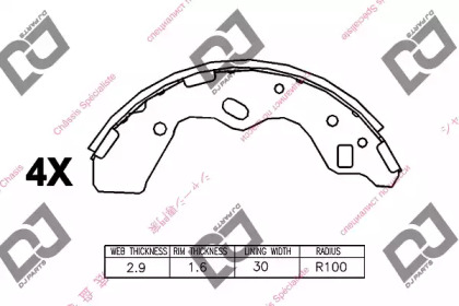 Комлект тормозных накладок DJ PARTS BS1284